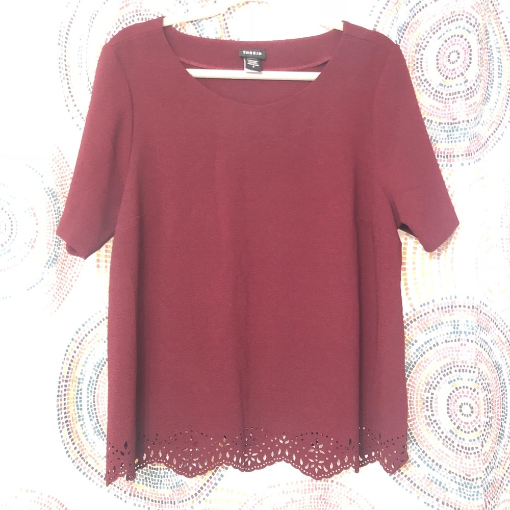 Burgundy torrid top